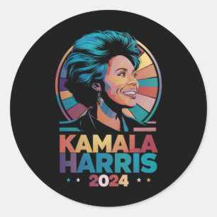 Kamala Harris 2024 Wählen Sie Präsident Kamala Wah Runder Aufkleber