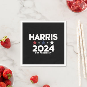 Kamala Harris 2024 Wahlkampf zur Präsidentschaftsw Serviette