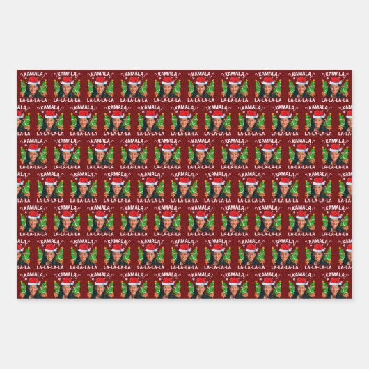 Kamala Harris 2024 Weihnachten Geschenkpapier Set (Vorderseite)