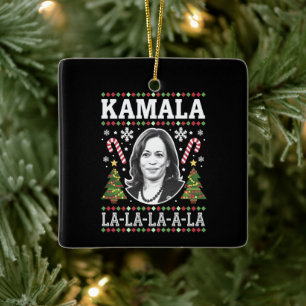 Kamala Harris 2024 Weihnachten Komma La Xmas Keramikornament