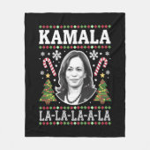 Kamala Harris 2024 Weihnachts-Comma La Xmas Fleecedecke (Vorderseite)