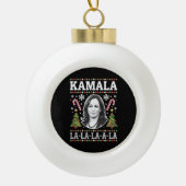 Kamala Harris 2024 Weihnachts-Comma La Xmas Keramik Kugel-Ornament (Vorderseite)