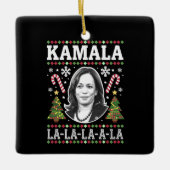 Kamala Harris 2024 Weihnachts-Comma La Xmas Keramikornament (Vorderseite)