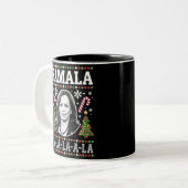 Kamala Harris 2024 Weihnachts-Comma La Xmas Zweifarbige Tasse (Vorderseite Links)