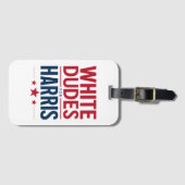 Kamala Harris 2024: Weißer Typ für Harris-Wahl Gepäckanhänger (Vorderseite (Horizontal))