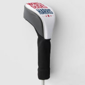 Kamala Harris 2024: Weißer Typ für Harris-Wahl Golf Headcover (angewinkelt)