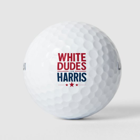 Kamala Harris 2024: Weißer Typ für Harris-Wahl Golfball (Vorderseite)