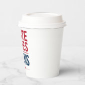 Kamala Harris 2024: Weißer Typ für Harris-Wahl Pappbecher (Links)