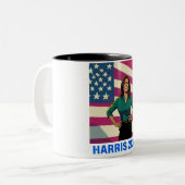 KAMALA HARRIS 2024 ZWEIFARBIGE TASSE (Vorderseite Links)