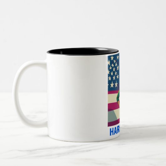 KAMALA HARRIS 2024 ZWEIFARBIGE TASSE (Links)