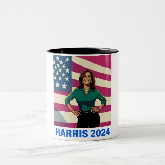 KAMALA HARRIS 2024 ZWEIFARBIGE TASSE (Mittel)