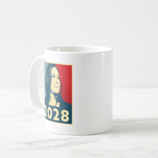 Kamala Harris 2028 Hope Kaffeetasse (Vorderseite Links)