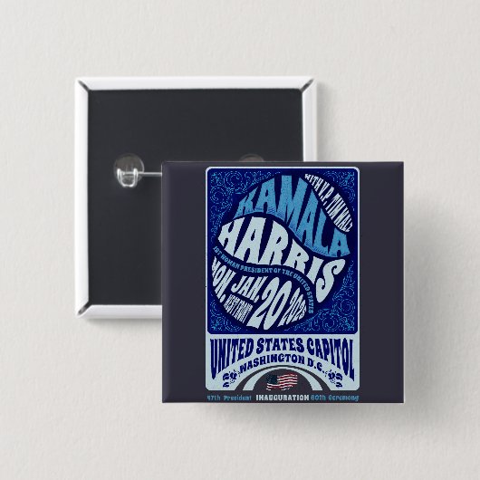 Kamala Harris 20. Januar Einweihung 2025 Button (Vorne & Hinten)