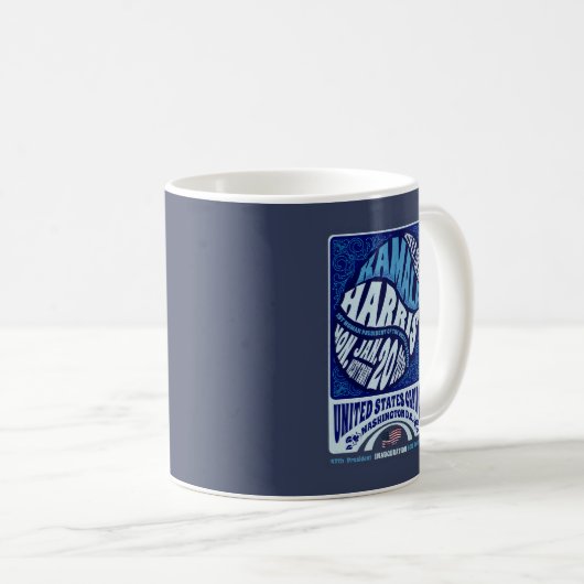 Kamala Harris 20. Januar Einweihung 2025 Kaffeetasse (VorderseiteRechts)