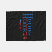 Kamala Harris 24 Fleecedecke (Vorderseite (Horizontal))