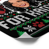 Kamala Harris 24 Ugly Christmas Cat Ladys For Kam Poster (Ecke)