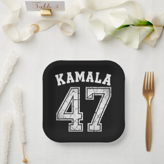 Kamala Harris 47 für den Präsidenten des Volkes Pappteller (Hochzeit)