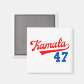 Kamala Harris 47. - Präsident 47. Magnet (Vorderseite/Rückseite)