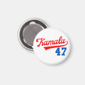 Kamala Harris 47. - Präsident 47. Magnet (Vorderseite/Rückseite)