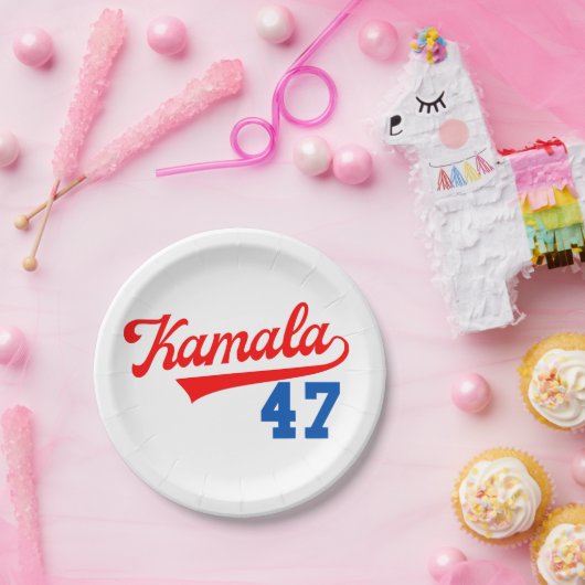 Kamala Harris 47. - Präsident 47. Pappteller (Party)