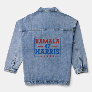 Kamala Harris 47. Präsident Kampagne 2024 Jeansjacke