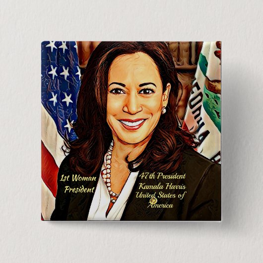 Kamala-Harris-47.-Präsident-USA_ Button (Vorderseite)