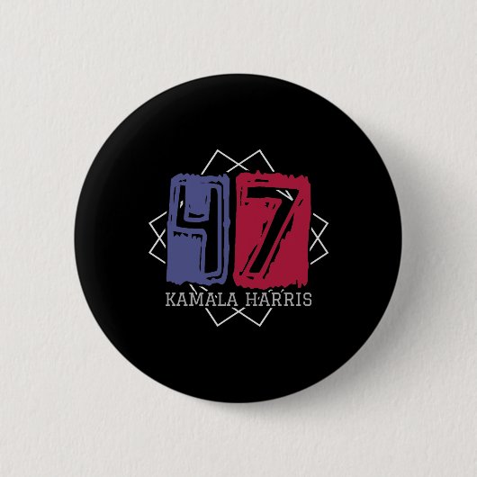 Kamala Harris 47 Präsident von Amerika 2024 Button (Vorderseite)