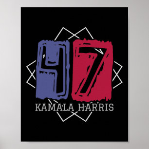Kamala Harris 47 Präsident von Amerika 2024 Poster