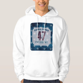 Kamala Harris 47 Präsident. Weiß Hoodie