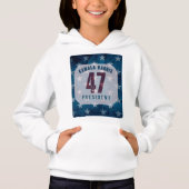 Kamala Harris 47 Präsident. Weiß Hoodie (Vorderseite)
