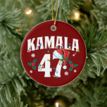 Kamala Harris 47 Präsidentin Merry Christmas Santa Keramik Ornament<br><div class="desc">Kamala Harris 47 Präsidentin Merry Christmas Santa</div>
