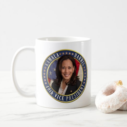 Kamala Harris 49. Vizepräsident Kaffeetasse (Mit Donut)