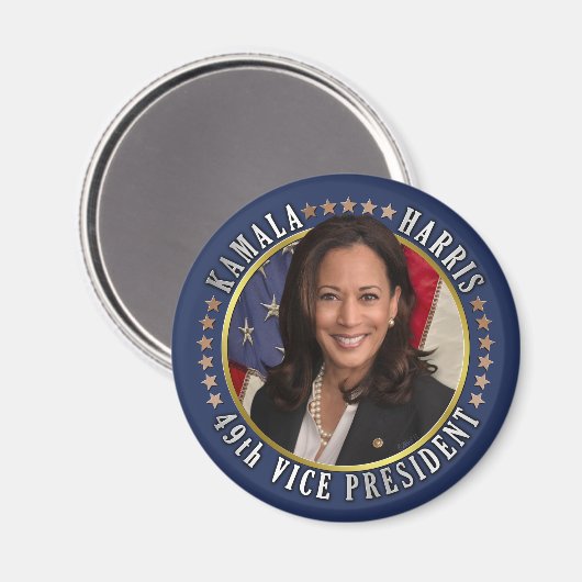 Kamala Harris 49. Vizepräsident Magnet (Vorderseite/Rückseite)
