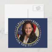 Kamala Harris 49. Vizepräsident Postkarte (Vorne/Hinten)