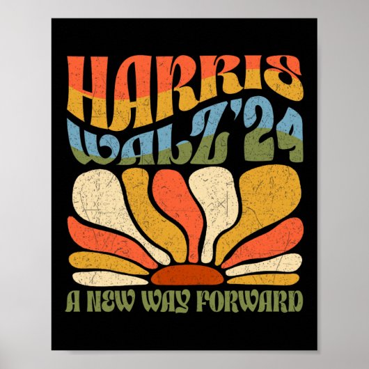 Kamala Harris A New Way Forward 2024 Boho Aestheti Poster (Vorne)