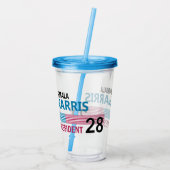 Kamala Harris Acryltrinkbecher (Rückseite)