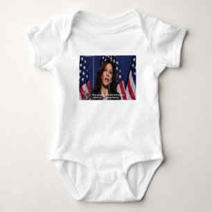 Kamala Harris & American Dream Quote Baby Bodysuit Strampler
