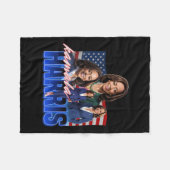 Kamala Harris American Flag Bootleg Reboot Fleecedecke (Vorderseite (Horizontal))