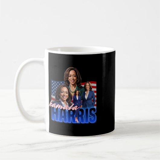 Kamala Harris American Flag Bootleg Reboot Kaffeetasse (Links)