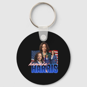 Kamala Harris American Flag Bootleg Reboot Schlüsselanhänger
