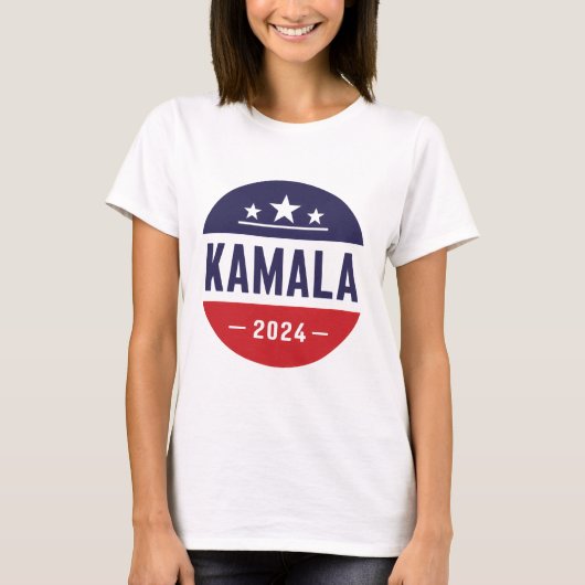 KAMALA HARRIS AMERIKANISCHE FLAGFARBEN T-Shirt (Vorderseite)