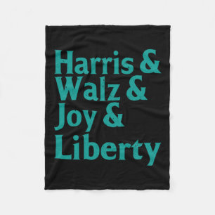 Kamala Harris & W Joy Liberty Supporters T-Shi Fleecedecke