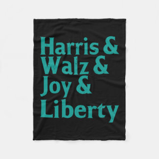Kamala Harris & W Joy Liberty Supporters T-Shi Fleecedecke