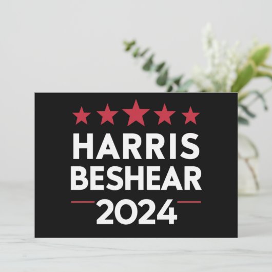 Kamala Harris Andy Beshear 2024 Harris Beshear 202 Einladung (Stehend Vorderseite)
