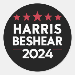 Kamala Harris Andy Beshear 2024 Harris Beshear 202 Runder Aufkleber