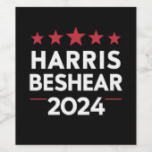 Kamala Harris Andy Beshear 2024 Harris Beshear 202 Weinetikett (Einzelnes Label)