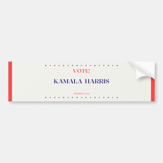 Kamala Harris Autoaufkleber (Vorne)