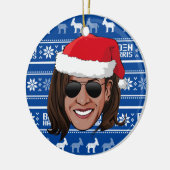 Kamala Harris Aviators Holiday Keramik Ornament (Links)