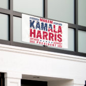 Kamala Harris Banner (Äußeres Gebäude)