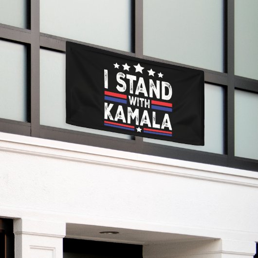 Kamala Harris Banner (Äußeres Gebäude)